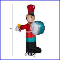 Gemmy Airblown 8 ft. Pre-lit Inflatable Animated Drumming Soldier