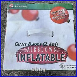 Gemmy Airblown Santa Claus Inflatable Christmas Lighted 8 Foot 2002 BRAND NEW