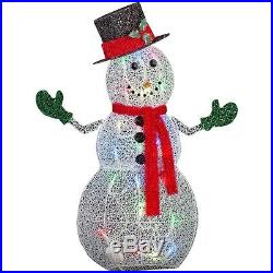 Gemmy AppLights LED Lightshow 50 in Lighted Crystal Swirl Snowman Sculpture