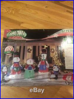 Gemmy Christmas 10' Wide Animated Light Show Musical Inflatable Airblown remote