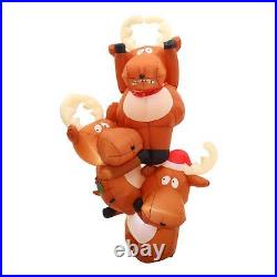 Gemmy Christmas 7.5 ft Reindeers Hanging from Roof Airblown Inflatable NIB