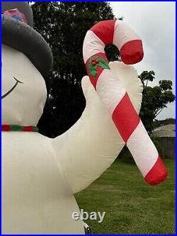 Gemmy Christmas 9 ft Frosty the Snowman withCandy Cane Airblown Inflatable