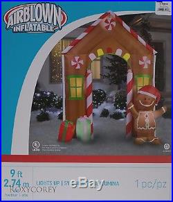 Gemmy Christmas 9 ft Gingerbread House Archway Airblown Inflatable NIB