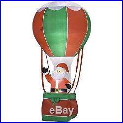 Gemmy Christmas Airblown Santa in Hot Air Balloon Inflatable