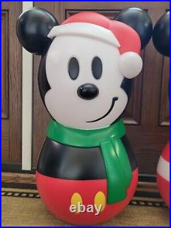 Gemmy Disney Holiday Mickey and Minnie Mouse Christmas Blow Molds 23 New