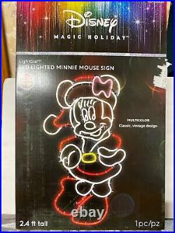 Gemmy Disney LED Lighted Minnie Mouse Sculpture Window Christmas Sign 29