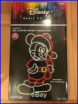 Gemmy Disney Magic Holiday LED Lighted Mickey Mouse Sign 29 Christmas Decor