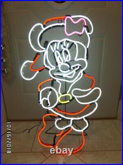 Gemmy Disney Magic Holiday LED Lighted Minnie Mouse Sign 29 Christmas Decor