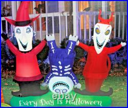 Gemmy Disney Nightmare Before Christmas 6 ft Lock Shock Barrel Scene Inflatable