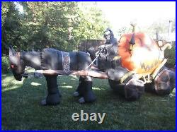 Gemmy Halloween 12 ft. Grim Reaper & Carriage Airblown Inflatable