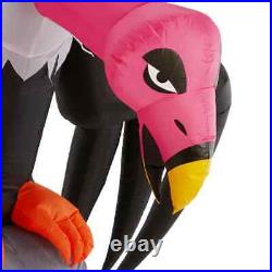Gemmy Halloween 7.5 ft Vulture On Tombstone Head Moves Airblown Inflatable NIB