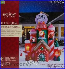 Gemmy Holiday Christmas 10 ft Projection Candy Castle Kaleidoscope Inflatable