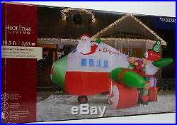Gemmy Holiday Christmas 18.5 ft AirSanta Airplane Scene Airblown Inflatable NIB