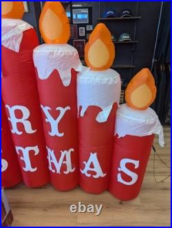 Gemmy Holiday Living 9 ft Lighted Christmas Candles Airblown Inflatable With Box