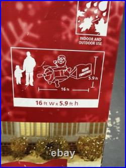 Gemmy Home Accents 16 ft Santa on Airplane Christmas Merry Airblown Inflatable