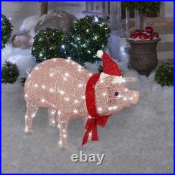 Gemmy LED Lightshow Shimmer Pig Christmas Yard Art Lighted Decoration Holiday