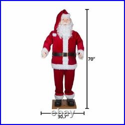 Gemmy Life Size Santa Claus Animated Dancing Christmas 5.8ft FREE SAME DAY SHIP