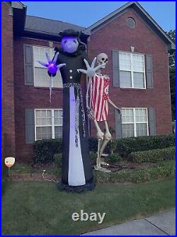 Gemmy Lightshow Airblown ShortCircuit Victorian Reaper Giant, 12 ft Tall