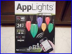 Gemmy Lightshow Applights 140 Effect Multi Color 24 Led C9 Christmas App Lights