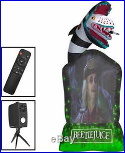 Gemmy Living Projection 9 Ft Bettlejuice Tombstone Halloween Airblown Inflatable