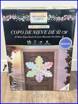 Gemmy Orchestra of Lights 36.22 inch Color-Changing Freestanding Snowflake LED