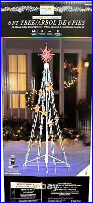 Gemmy Orchestra of Lights 6 ft 156 LED Color Changing Christmas Tree Lightshow