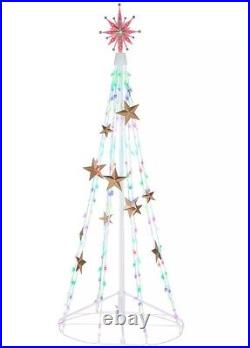 Gemmy Orchestra of Lights 6 ft 156 LED Color Changing Lights Tree New 5969251