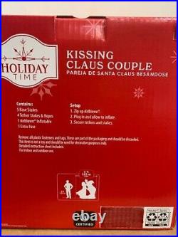 Gemmy Santa & Mrs. Claus Kissing Under Mistletoe Christmas Airblown Inflatable