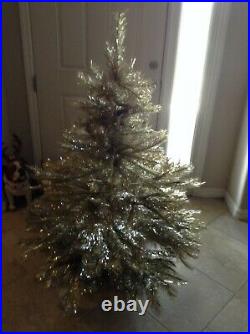 General Foam Plastics Corp Vintage 4.5′ SILVER PINEE SPRUCE Christmas Tree