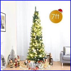 Generic CHEFJOY Slim Pencil Christmas Tree, Spruce Holiday Tree with Branch T