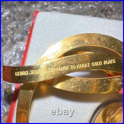 Georg Jensen 1984 24 Karat Gold Plated Bell/Heart Christmas Ornament Broken Box Georg Jensen 1984 24 Karat Gold Plated Bell/Heart Christmas Ornament Broken Box
