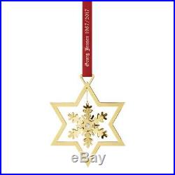 Georg Jensen 1987 2017 Christmas Collectibles Mobile Gold Plated Snowflake