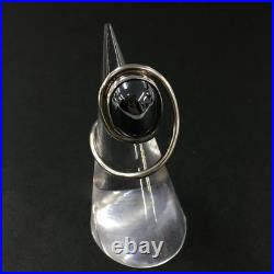 Georg Jensen Hans Hansen HaH SV925 Hematite Ring Ring No. 6 Approx. 9g