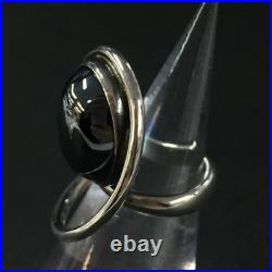 Georg Jensen Hans Hansen HaH SV925 Hematite Ring Ring No. 6 Approx. 9g