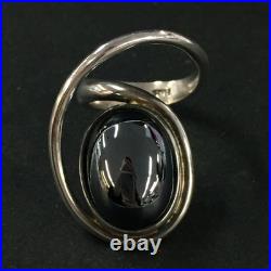 Georg Jensen Hans Hansen HaH SV925 Hematite Ring Ring No. 6 Approx. 9g