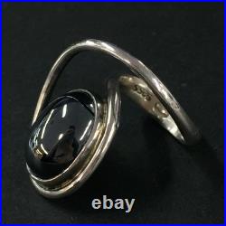 Georg Jensen Hans Hansen HaH SV925 Hematite Ring Ring No. 6 Approx. 9g