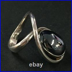 Georg Jensen Hans Hansen HaH SV925 Hematite Ring Ring No. 6 Approx. 9g