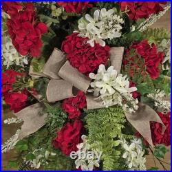 Geranium Lilac Door Wreath Swag Geranium Lilac Door Wreath Swag