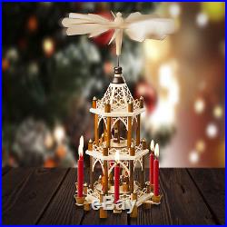 German Christmas Pyramid Wood Nativity Scene- Table Top Christmas Decoration