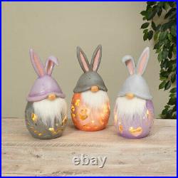 Gerson Companies 12.2H B/O Lighted Easter Gnome, 3 Asst