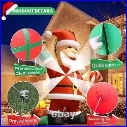 Giant 33FT Christmas Inflatable Santa Claus with Candy Box For Xmas Party Event