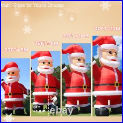 Giant 33/40 FT Christmas Inflatable Santa Claus For Outdoor Party Event + Blower