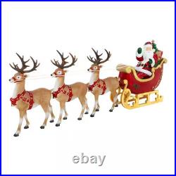 Giant 9-Foot Pre-Lit LED Santa's Sleigh and Reindeer Set Giant 9-Foot Pre-Lit LED Santa's Sleigh and Reindeer Set