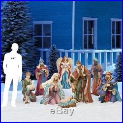 Giant Christmas 9 Piece Nativity Set Outdoor/indoor Decoration Brand New