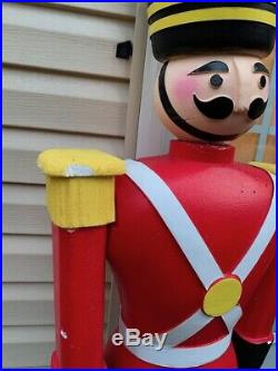 Giant Life-Size PAIR of 5' Toy Soldiers Nutcrackers Christmas Holiday Decor