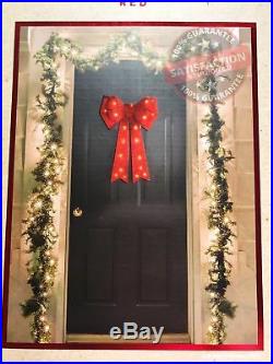 Giant Light Up Door Bow Red Christmas Decoration