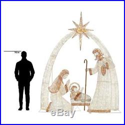 Giant Nativity Scene 120 in. 440-Light LED Lights Outdoor Yard Christmas Decor