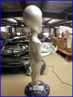 Gift, 36 Tall Fiberglass Alien Statue Holding Candy Dish