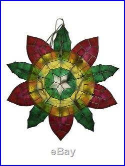 Gift Ko Handmade Poinsettia Parol Christmas Star Flower Lantern 29 inch Colored