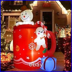 Gingerbread Christmas Inflatable with lights for Yard Outdoor Xmas Decor 6FT